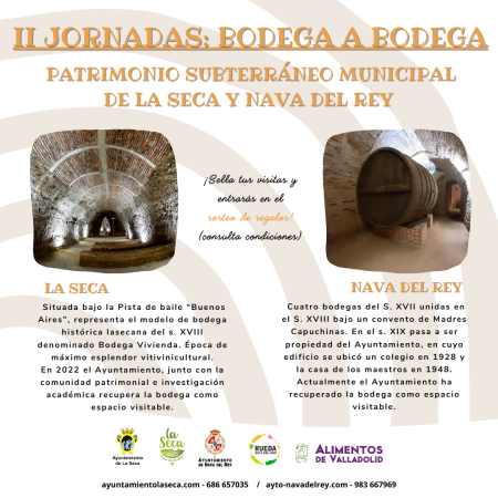 ImatgeII Jornadas "BODEGA A BODEGA: Patrimonio Subterráneo Municipal de La Seca y Nava del Rey".