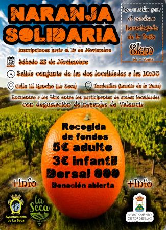 imagen LOS MUNICIPIOS DE LA SECA Y TORDESILLAS SE UNEN A TRAVÉS DEL SENDERO DE LA PEÑA Y LA NARANJA SOLIDARIA CON VALENCIA